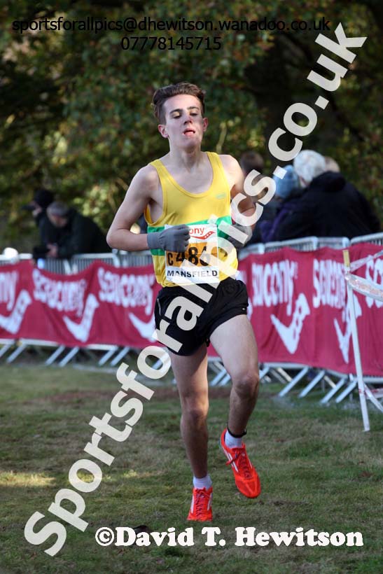 Mens under-17s, 2016 National Cross Country Relays, Berry Hill Park, Mansfield. Photo: David T. Hewitson/Sports for All Pics